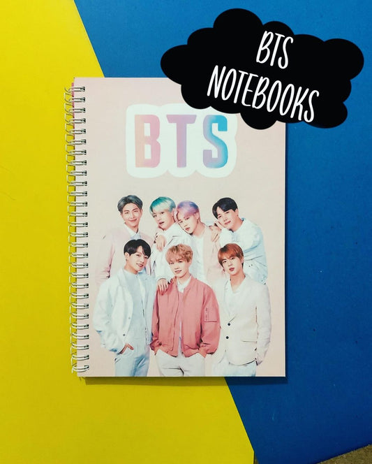 BTS OT7 Powder Pink Notebook