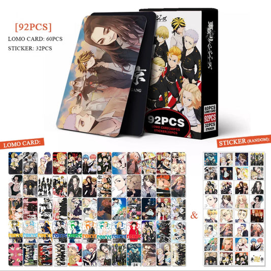 Tokyo Revengers Double Sided Lomocards + Stickers (92 pcs)