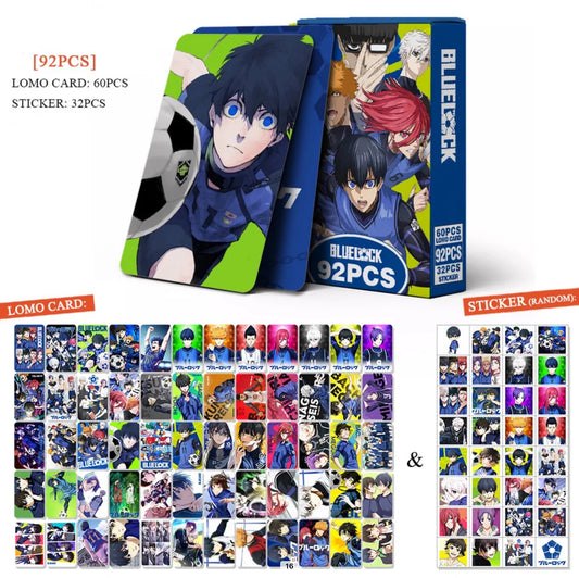 Blue Lock Double Sided Lomocards + Stickers (92 pcs)