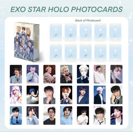 EXO Star Holographic double sided Photocards (55 pcs)