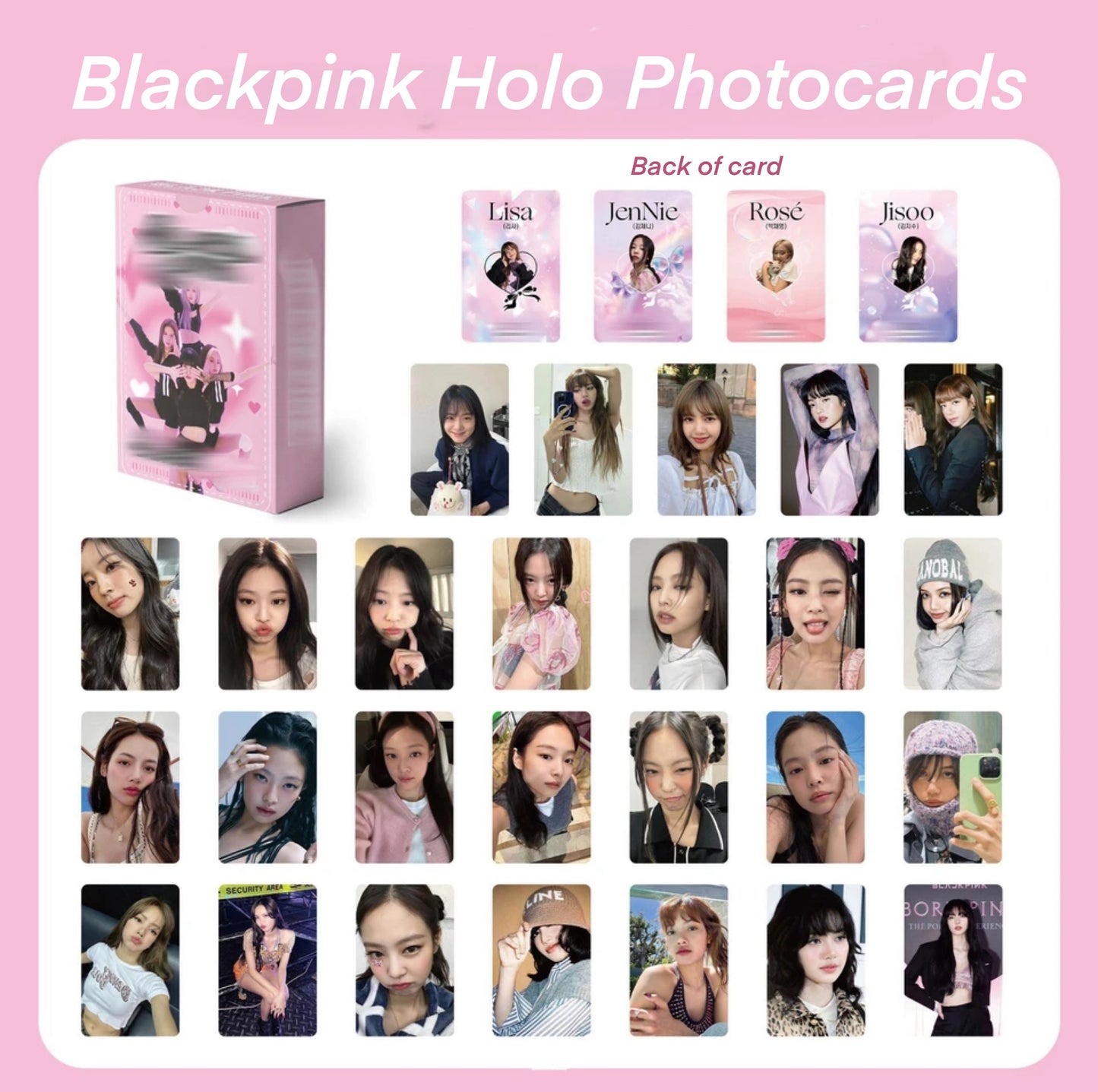 Blackpink Holographic double sided Photocards (55 pcs)