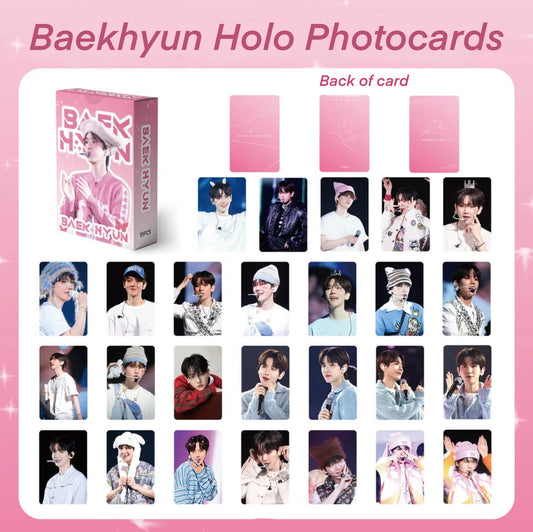 Baekhyun Holographic double sided Photocards (55 pcs)