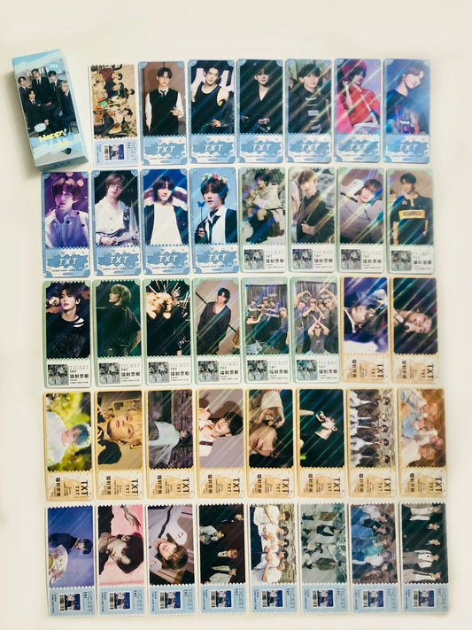 TXT Holographic double sided bookmarks/ticket Set (40 pcs)