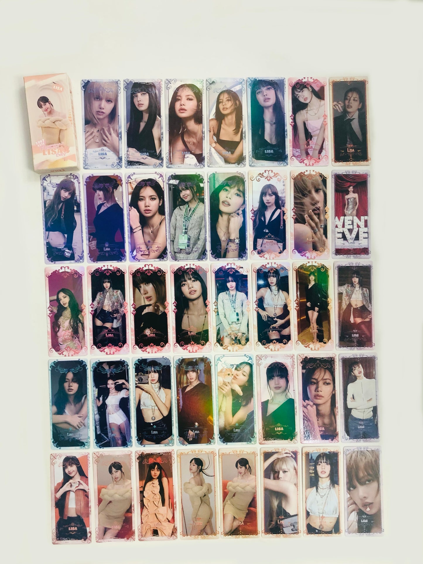 Lisa Holographic double sided bookmarks/ticket Set (40 pcs)