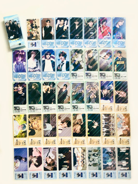 TXT Holographic double sided bookmarks/ticket Set (40 pcs)