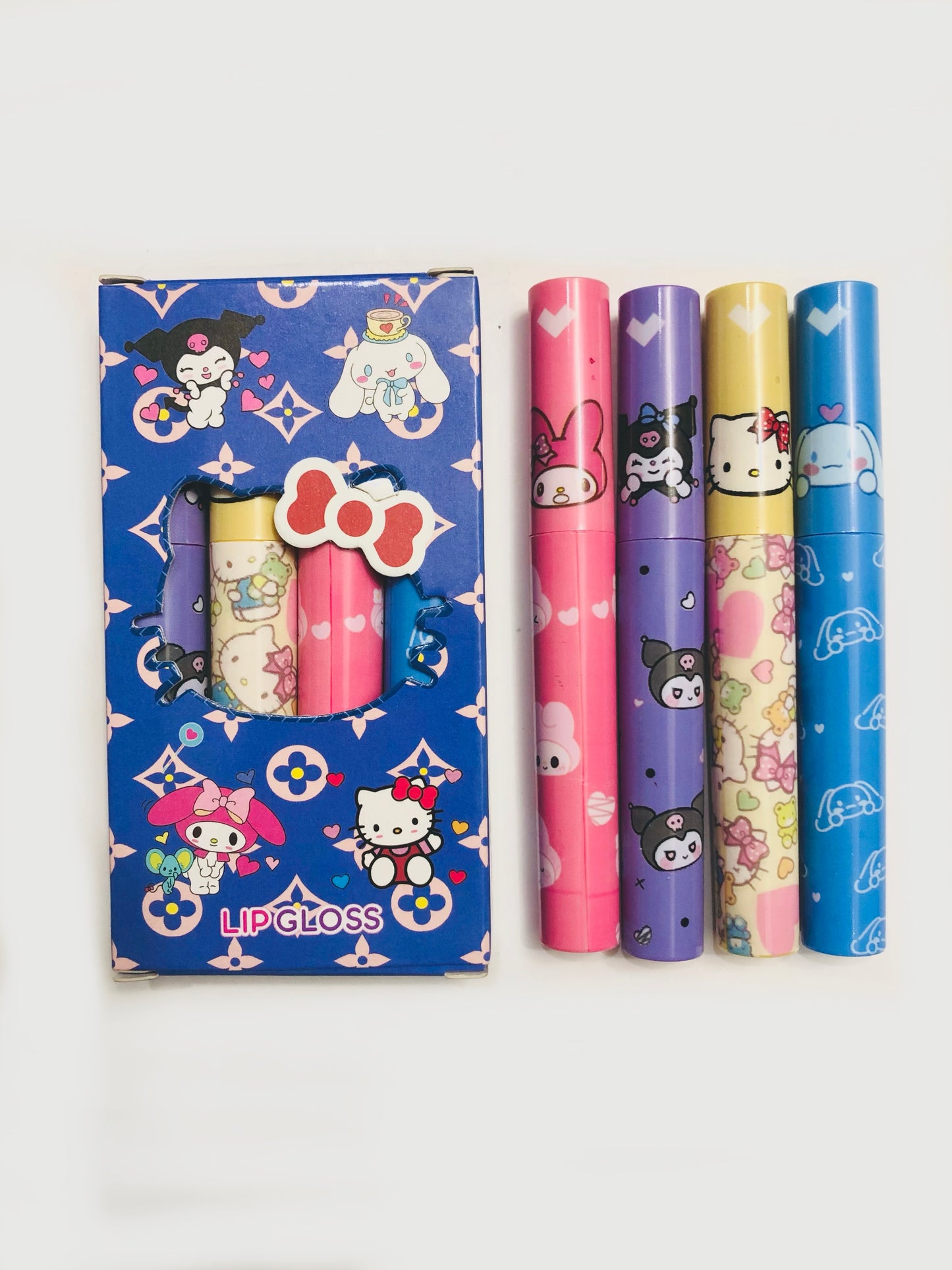 Sanrio Transparent Lip Gloss Set (4 pcs)