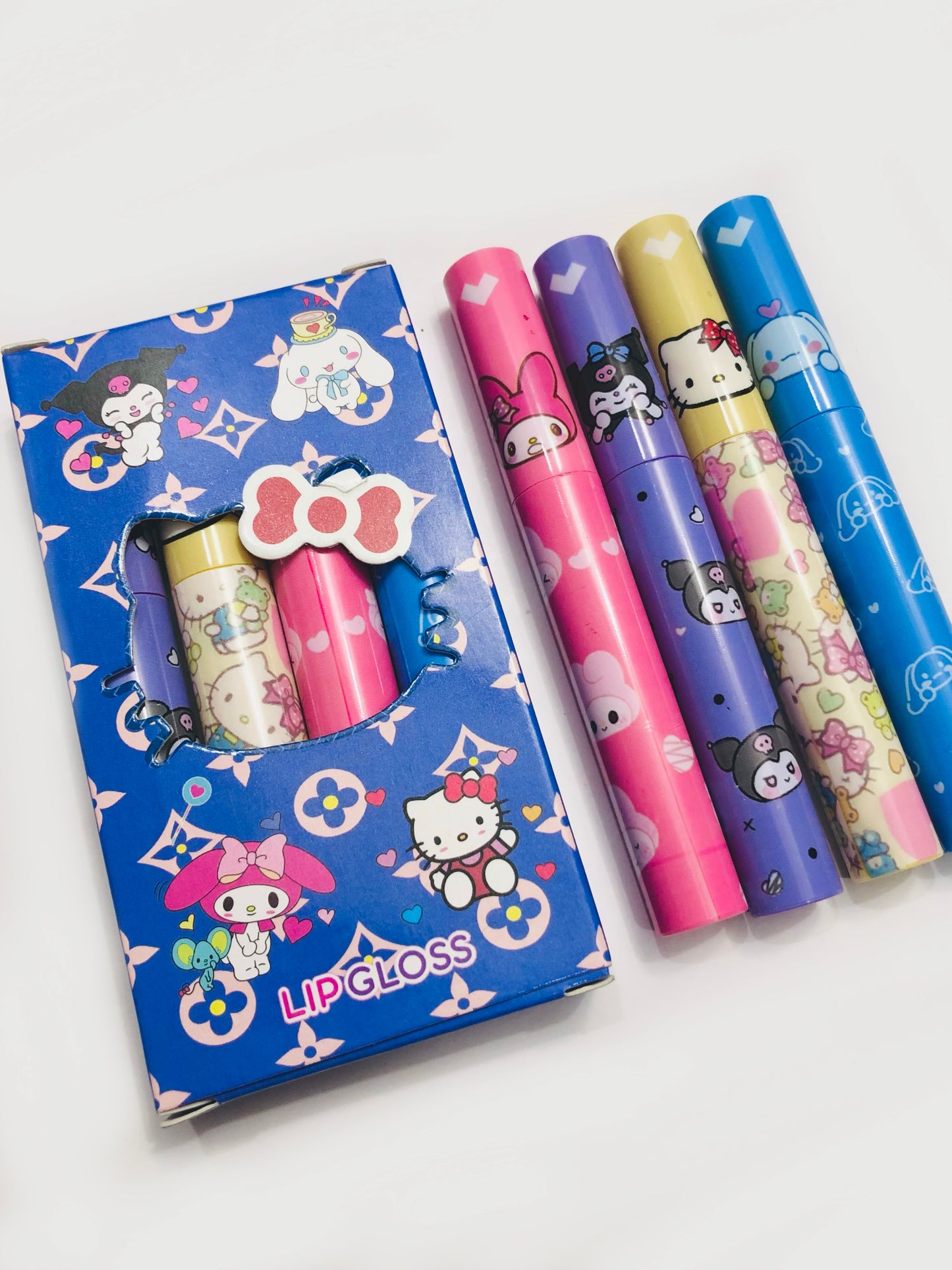 Sanrio Transparent Lip Gloss Set (4 pcs)