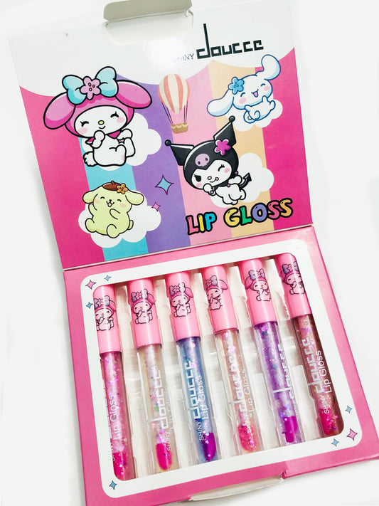 Sanrio Transparent Lipgloss Set (6 pcs)