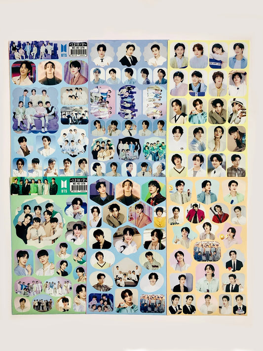 BTS Sticker Sheets (Restickable)