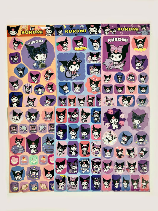 Kuromi Sticker Sheets (Restickable)