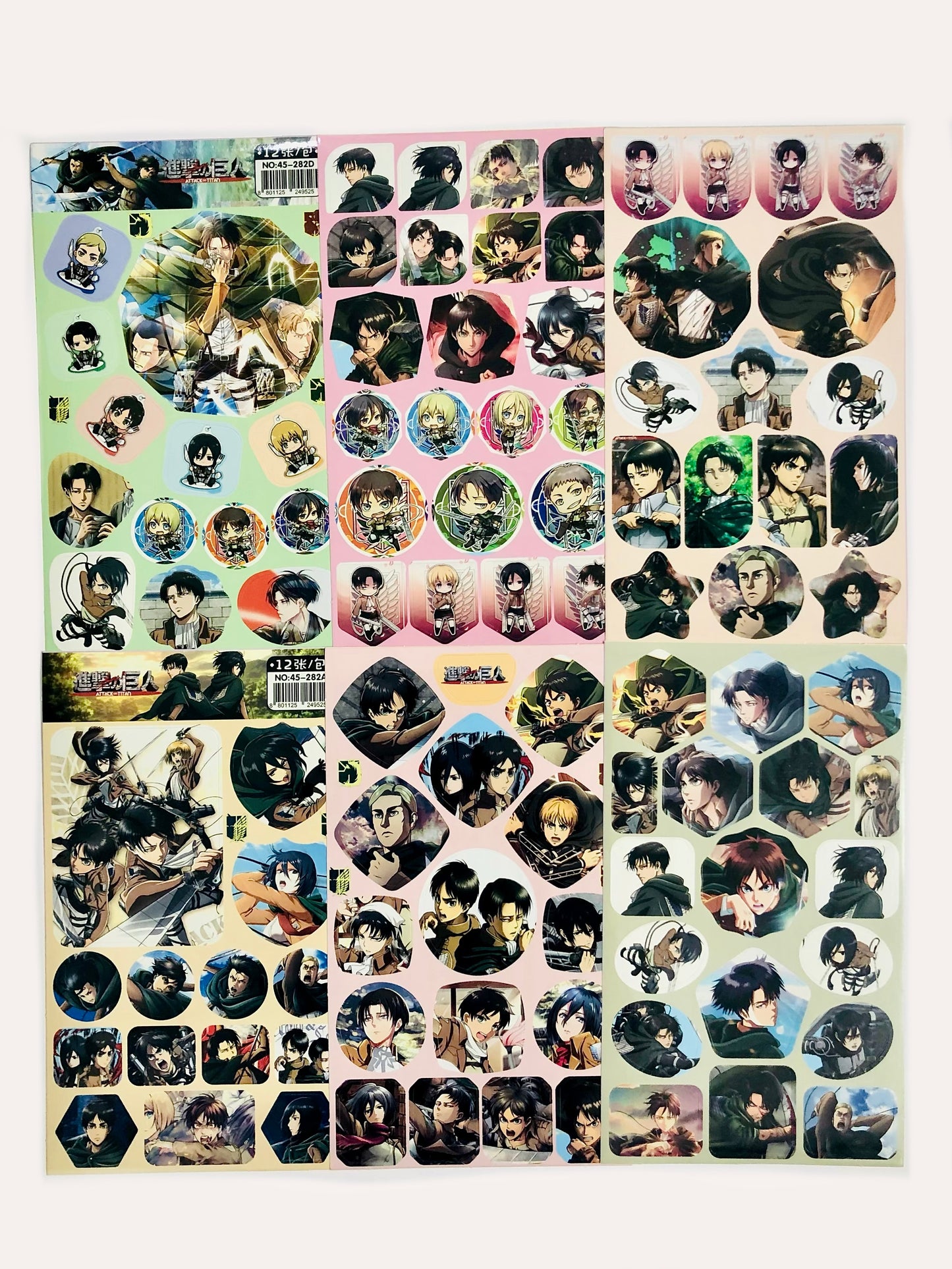 Attack On Titan Sticker Sheets (Restickable)