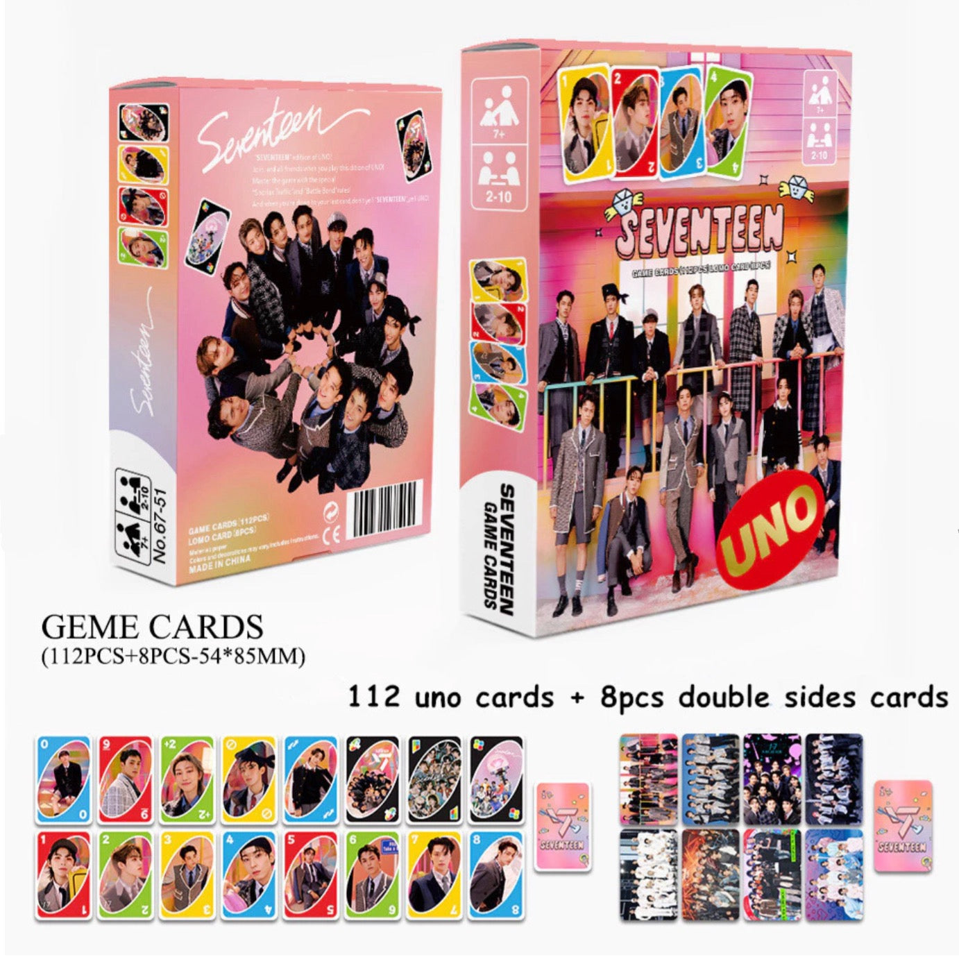 Seventeen UNO Playcards (120 pcs)