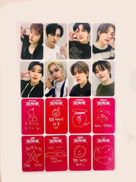 Stray Kids Rockstar Double sided Photocards (8 pcs)