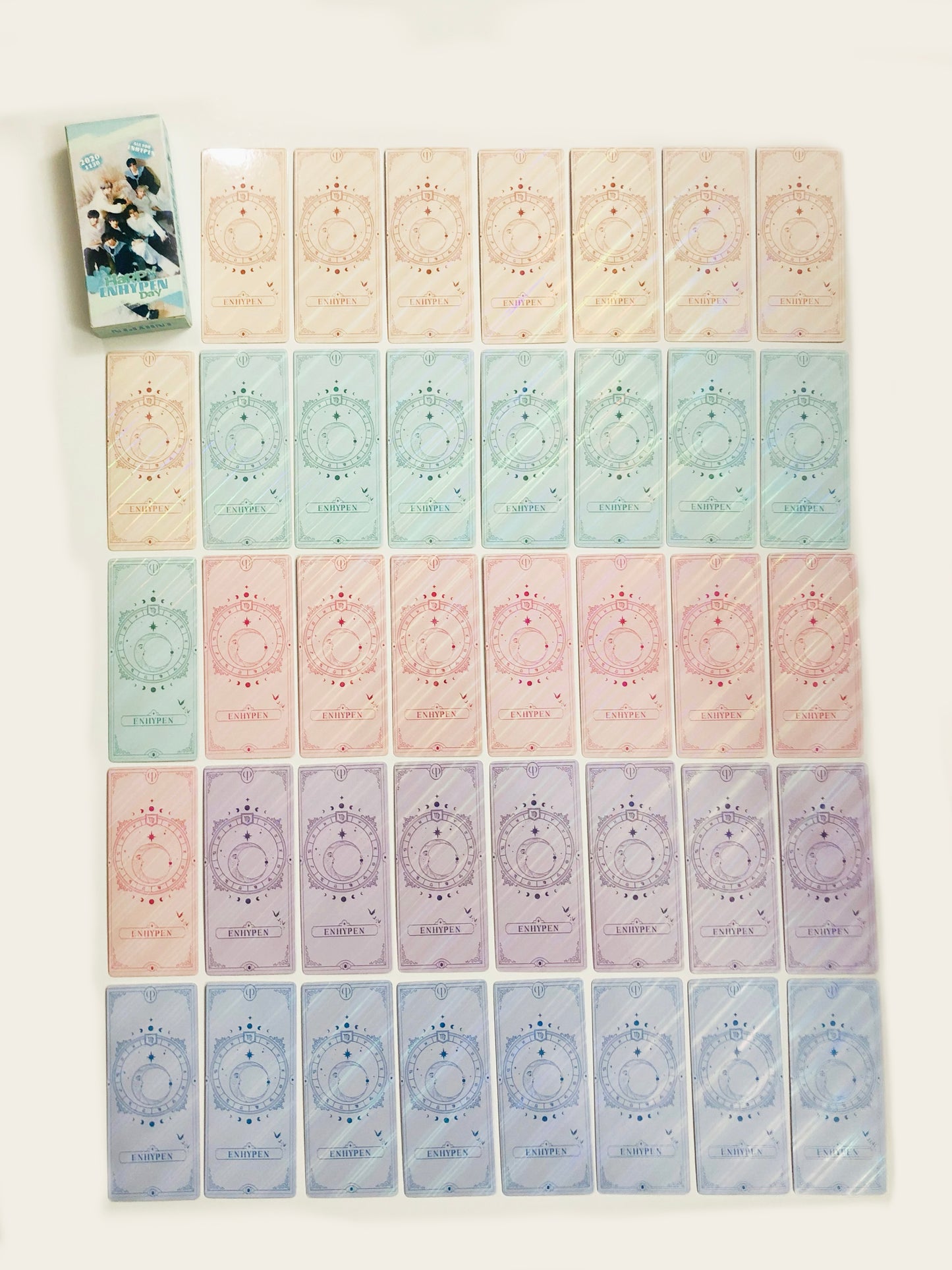 Enhypen Holographic double sided bookmarks/ticket Set (40 pcs)