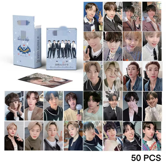 BTS Rainbow Holographic Photocards (50 pcs)