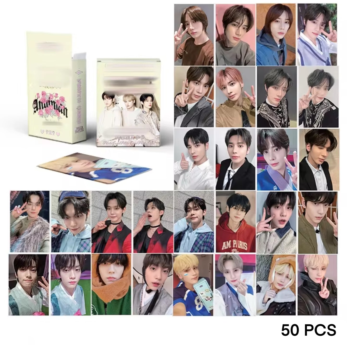 TXT Rainbow Holographic Photocards (50 pcs)