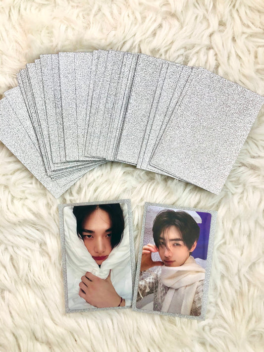 Silver Glitter Premium Sleeves (10 pcs)