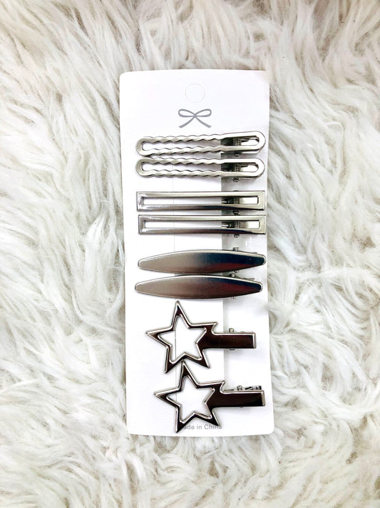 Y2K/Korean Metal Hair Clips Set