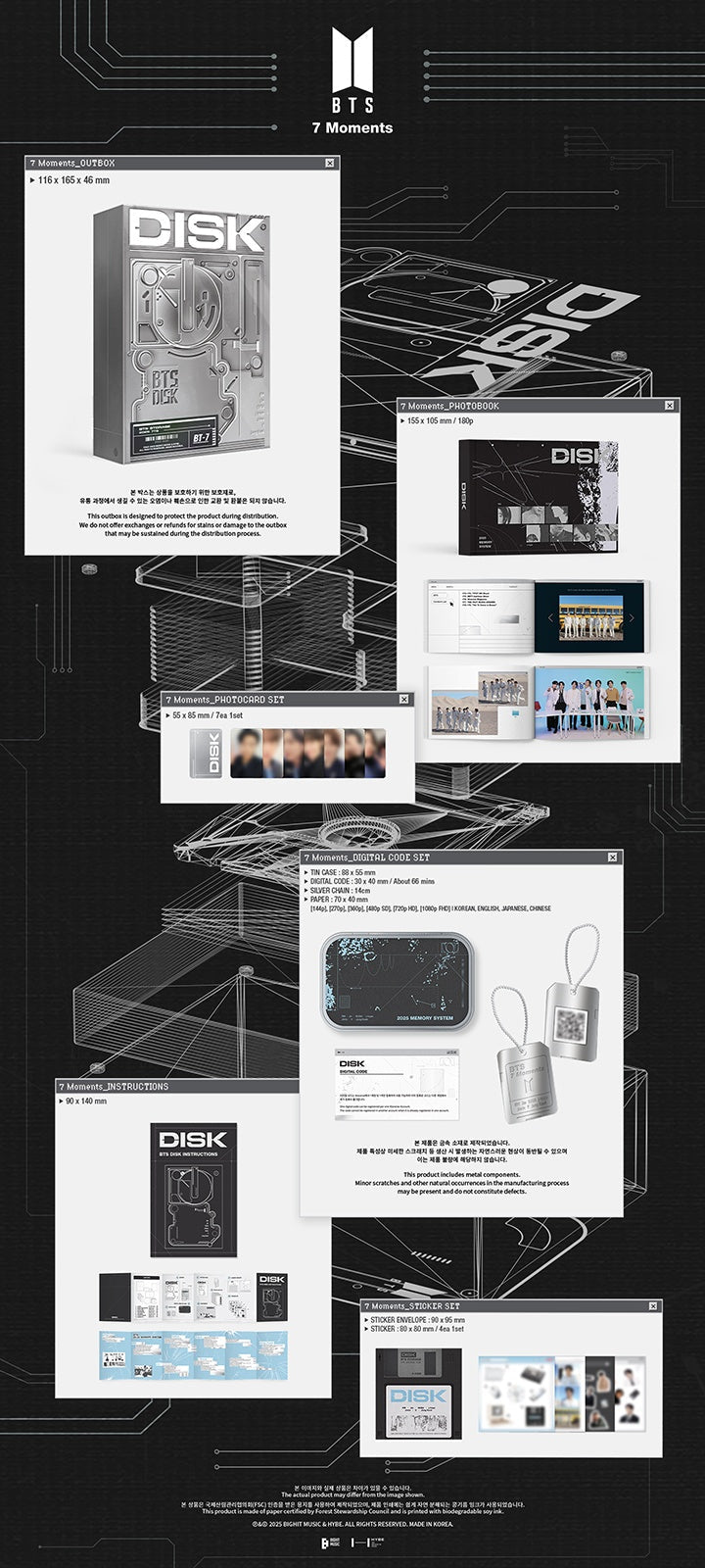 Preorder BTS 7 Moments Official DVD with Weverse Shop Gift