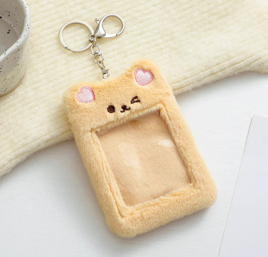 Photocard Plush Keychain Holder (Bear)