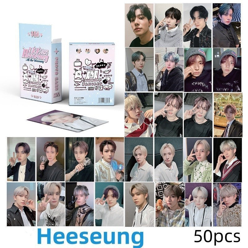 Heeseung Rainbow Holographic Photocards (50 pcs)