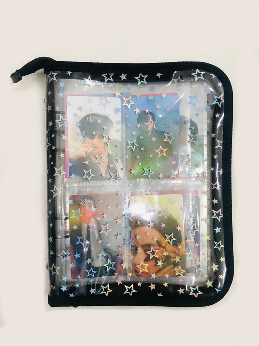 A5 Zipper Holographic Star Photocards Binder (80 Slots)