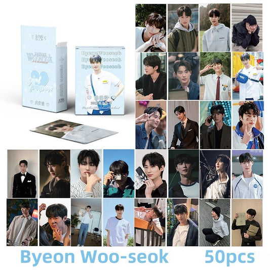 Byeon Wooseok Holographic double sided Photocards (50 pcs)