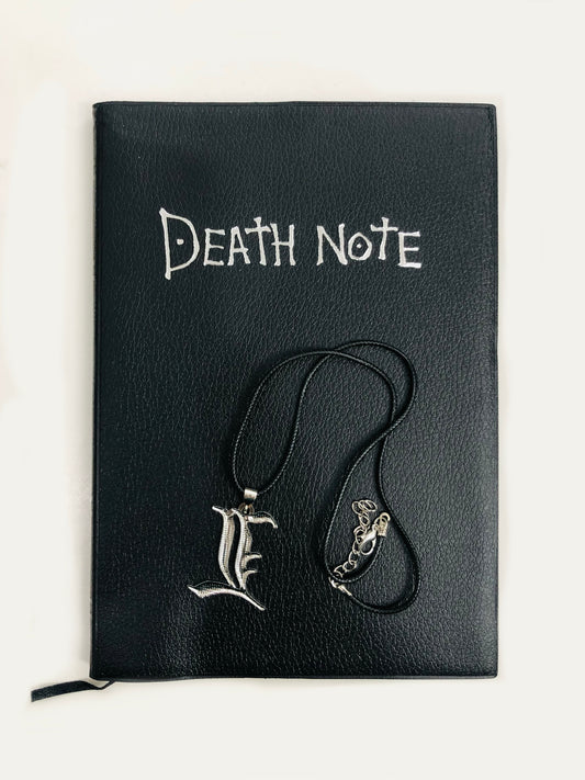 Death Note Leather Notebook With Necklace