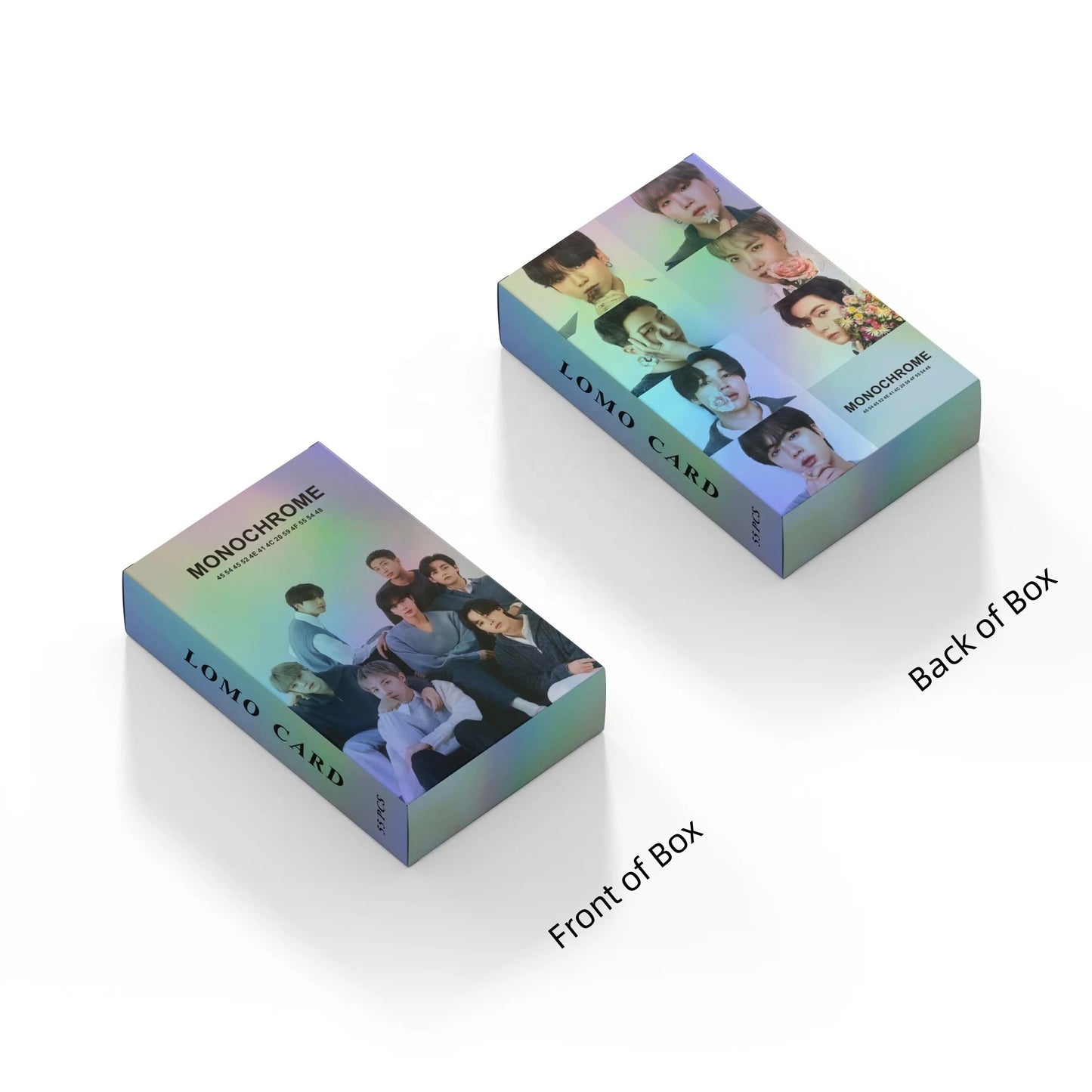 BTS Monochrome Holographic Lomocards (55 pcs)