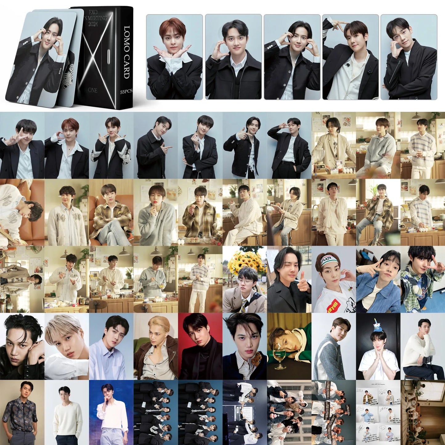 EXO fanmeeting 2024 Lomocards (55 pcs)