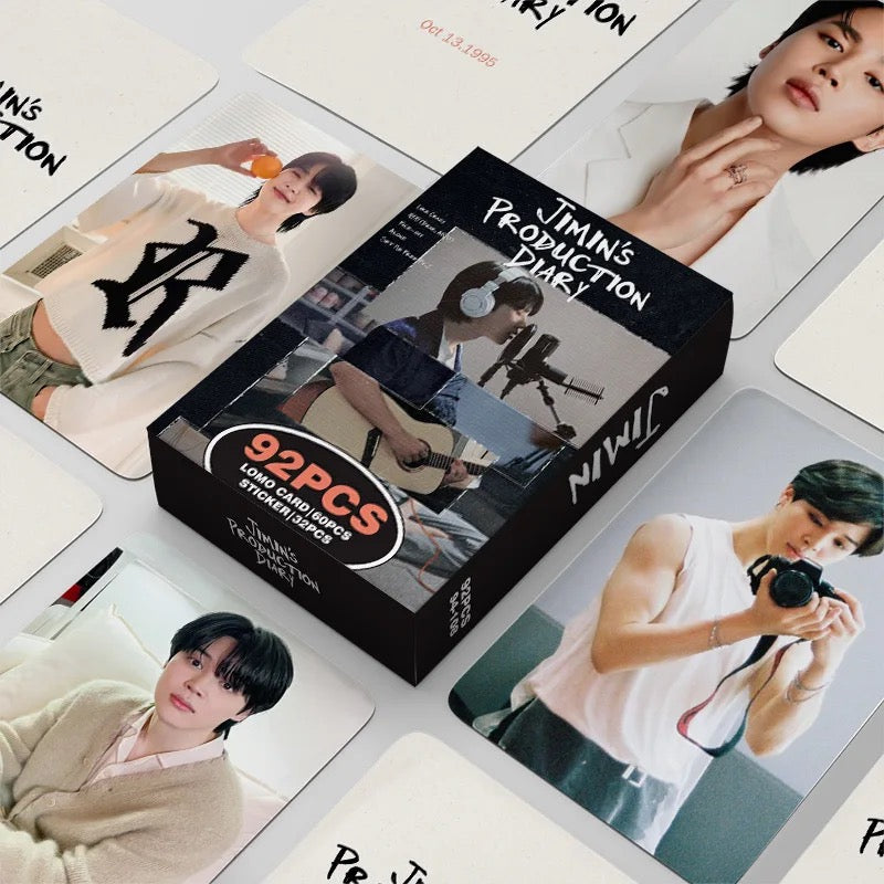 Jimin Production Diary double sided Lomocards + Stickers (92 pcs)