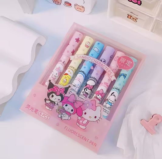 Kuromi Pastel Highlighters Set (6 pcs)